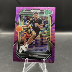 2023-24 Panini Prizm Draft Picks #4 KJ Evans Purple Wave PRIZM Rated Prospect